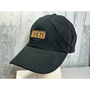 Yeti Coolers Hat Black Adjustable Strapback Baseball Cap Black